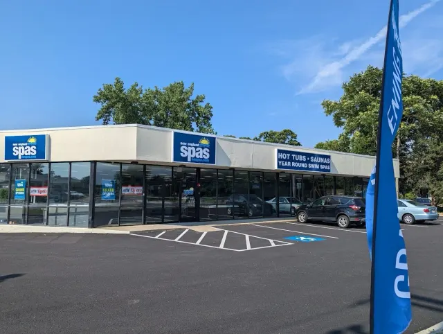 New England Spas Warwick showroom exterior